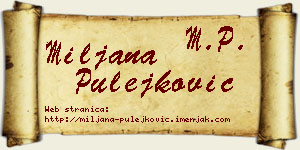 Miljana Pulejković vizit kartica